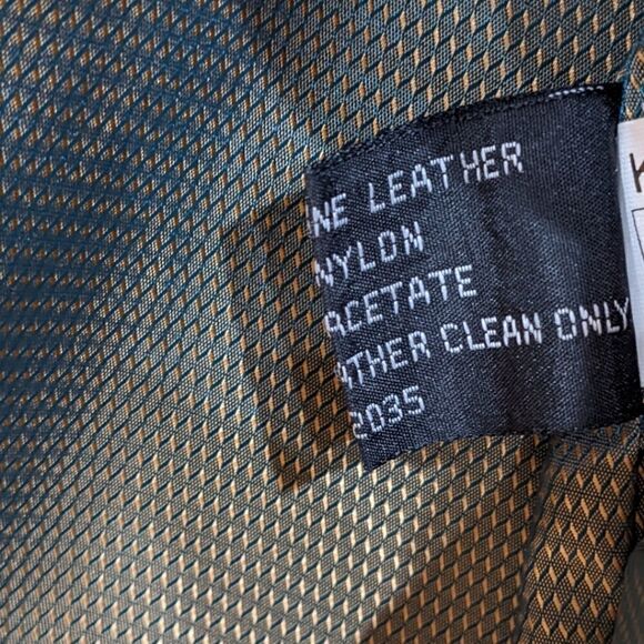 Adler Collection Black Genuine Leather Lambskin Lining Buttoned Jacket Size PS - Picture 9 of 9